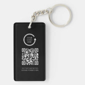 QR-Code Professionelles Geschäft-Logo Einfach Schw Schlüsselanhänger (Rückseite)
