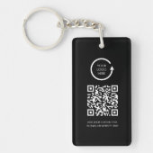 QR-Code Professionelles Geschäft-Logo Einfach Schw Schlüsselanhänger (Vorderseite)