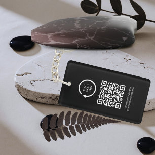 QR-Code Professionelles Geschäft-Logo Einfach Schw Schlüsselanhänger