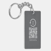 QR-Code Professionelles Geschäftslogo modern einfa Schlüsselanhänger (Vorderseite links)
