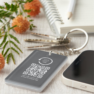 QR-Code Professionelles Geschäftslogo modern einfa Schlüsselanhänger