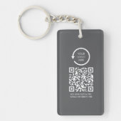 QR-Code Professionelles Geschäftslogo modern einfa Schlüsselanhänger (Vorderseite)