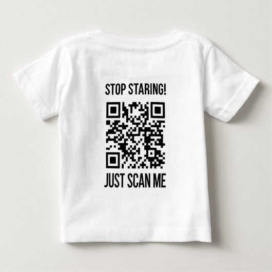 QR-Code prüfen: Erstellen Sie Ihre Zukunft Baby T-shirt (Rückseite)