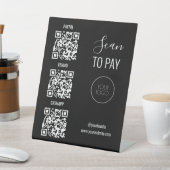 QR-Code prüfen Kontaktloses Firmenlogo Sockelschild (In SItu)