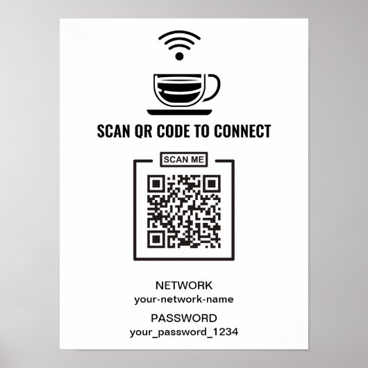 QR-Code prüfen, um den Zugriff auf Internet-Kennwo Poster (Vorne)