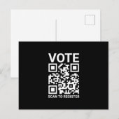 QR-Code prüfen, um schwarzen benutzerdefinierten C Postkarte (Vorne/Hinten)