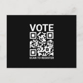 QR-Code prüfen, um schwarzen benutzerdefinierten C Postkarte (Vorderseite)