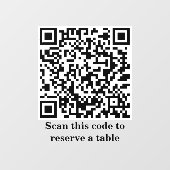 QR-Code-Prüfung auf Reserve | Restaurant Bistro | Fensteraufkleber (Blatt)