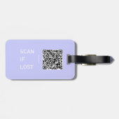 QR-Code-Prüfung bei verlorenem Periwinkle Gepäckanhänger (Rückseite horizontal)