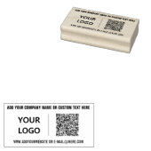 QR-Code Prüfung benutzerdefinierter Text- und Logo Gummistempel (Stempel)