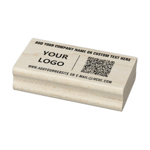 QR-Code Prüfung benutzerdefinierter Text- und Logo Gummistempel