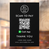 QR-Code-Prüfung für berufliche Cash-App-Logos Fensteraufkleber (Blatt 2)