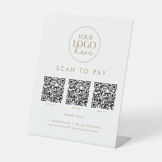QR-Code-Prüfung für Chic Gold-Business-Logos zur B Sockelschild (Vorderseite)
