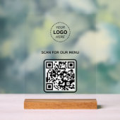 QR-Code-Prüfung für das Menü Akryllische Zeichen Acrylschild (Neutral)