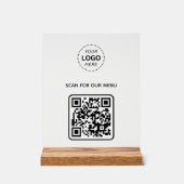 QR-Code-Prüfung für das Menü Akryllische Zeichen Acrylschild (Vorderseite)