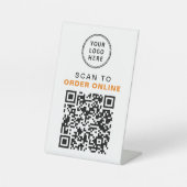 QR-Code-Prüfung für das Restaurant Café Sockelschild (Vorderseite)