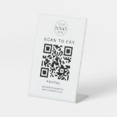 QR-Code-Prüfung für Unternehmen - Chic Modern Sockelschild (Vorderseite)