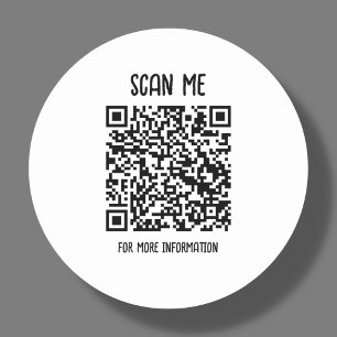 QR-Code-Prüfung für weitere Informationen Runder Aufkleber