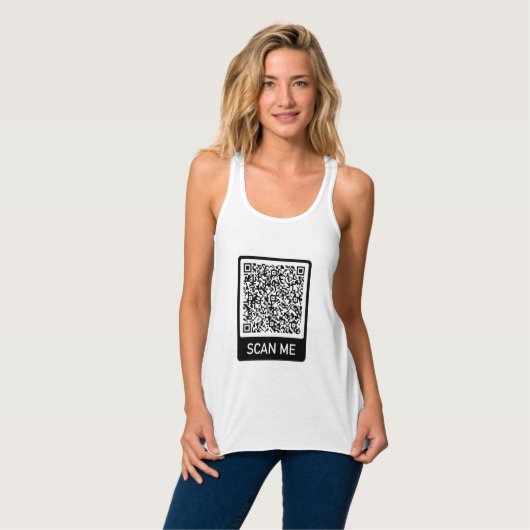 QR-Code-Prüfung Ich Personalisiert Ihr modernes Ta Tank Top (Vorderseite Vollansicht)