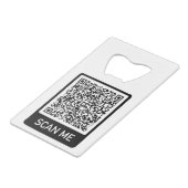 QR-Code-Prüfung Ich Personalisiert Ihre Moderne Geldbeutel Flaschenöffner (Vorderseite Schrägansicht)