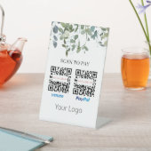 QR-Code-Prüfung im Grünen zur Bezahlung Ihres Logo Sockelschild (In SItu)