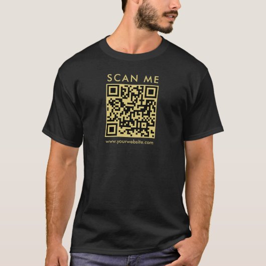 QR-Code-Prüfung Mens-Doppelseitenausdruck T-Shirt (Vorderseite)