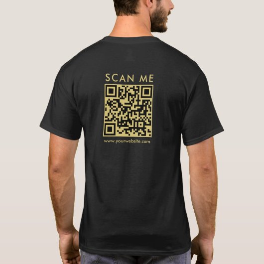 QR-Code-Prüfung Mens-Doppelseitenausdruck T-Shirt (Rückseite)