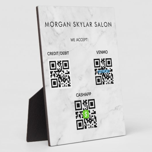 QR-Code-Prüfung ohne Probleme zum Pay-Sign-System Fotoplatte (Seite)