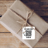 QR-Code-Prüfung Quadratischer Aufkleber