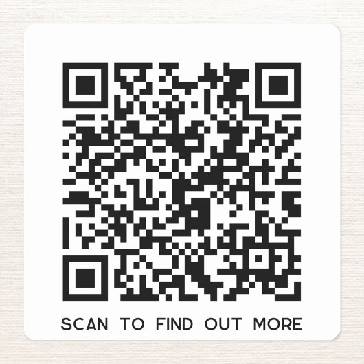 QR-Code-Prüfung, um weitere Informationen zu erhal Quadratischer Aufkleber