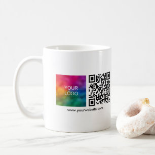 QR-Code-Prüfung Vorlage Weiß Minimalistisch Kaffeetasse