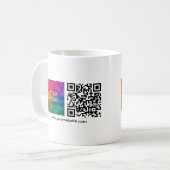 QR-Code-Prüfung Vorlage Weiß Minimalistisch Kaffeetasse (Vorderseite Links)