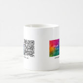QR-Code-Prüfung Vorlage Weiß Minimalistisch Kaffeetasse (Mittel)