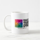QR-Code-Prüfung Vorlage Weiß Minimalistisch Kaffeetasse (Links)