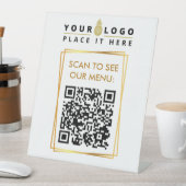 QR-Code-Prüfung zum Anzeigen des kontaktlosen Menü Sockelschild (In Situ)