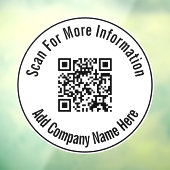 QR-Code QR-Code Geschäftsname hier Vorlage hinzufü Fensteraufkleber (Blatt 3)