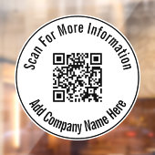 QR-Code QR-Code Geschäftsname hier Vorlage hinzufü Fensteraufkleber (Blatt 2)