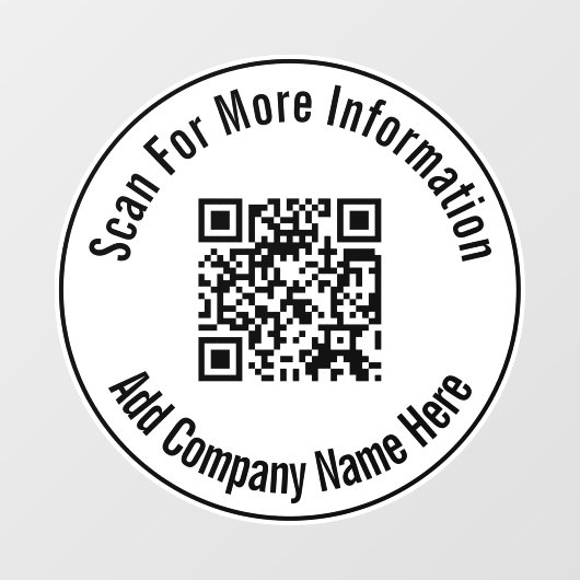 QR-Code QR-Code Geschäftsname hier Vorlage hinzufü Fensteraufkleber (Blatt)