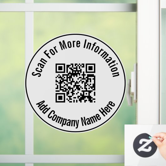 QR-Code QR-Code Geschäftsname hier Vorlage hinzufü Fensteraufkleber (Zuhause)