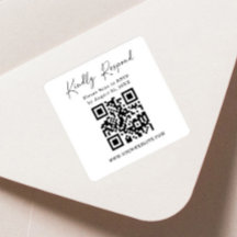 QR-Code-Quadrat-Rückgabezeichen | UAWG Aufkleber