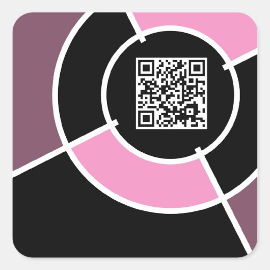 QR-Code Quadratischer Aufkleber (Vorderseite)