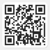 QR CODE QUADRATISCHER AUFKLEBER (Vorderseite)