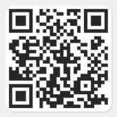 QR-Code Quadratischer Aufkleber (Vorderseite)