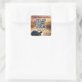 QR Code Quadratischer Aufkleber (Tasche)