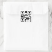☮ — QR-Code Quadratischer Aufkleber (Tasche)