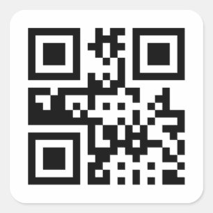 ☮ — QR-Code Quadratischer Aufkleber