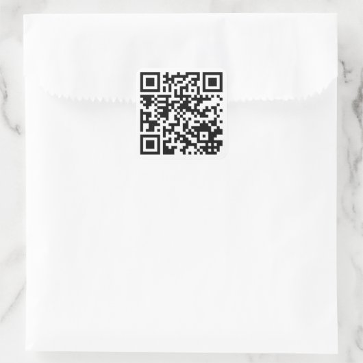 QR-Code Quadratischer Aufkleber (Tasche)