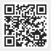QR-Code Quadratischer Aufkleber (Vorderseite)