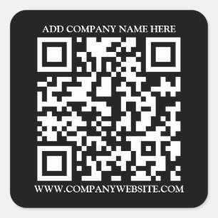 QR CODE QUADRATISCHER AUFKLEBER