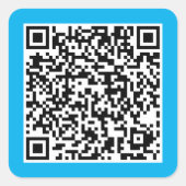 QR-Code Quadratischer Aufkleber (Vorderseite)